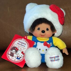 Monchhichi X Hello Kitty Sekiguchi Plush Toy NEW NWT LAST ONE